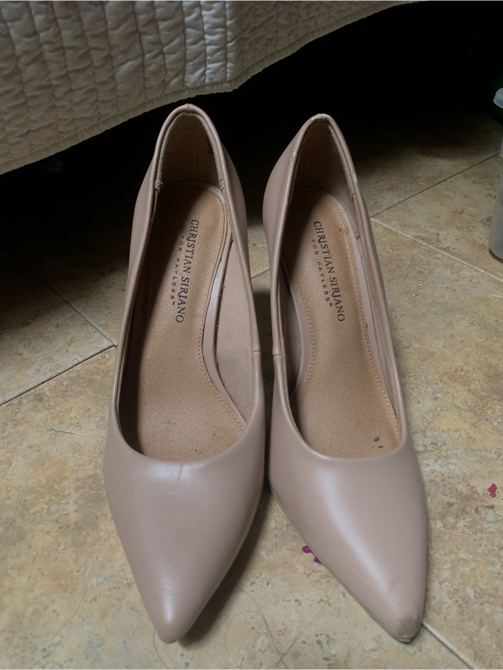 Christian Siriano Blush Pointed-Toe Pumps
